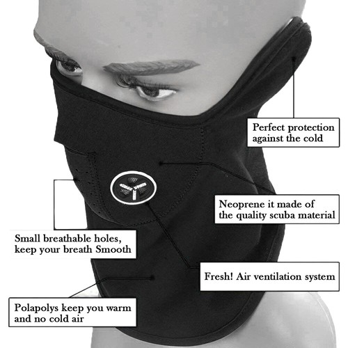 Winter Windproof Fleece Ski Half Face Mask Balaclava Headwear Thermal Face Mask - Bild 2 von 15