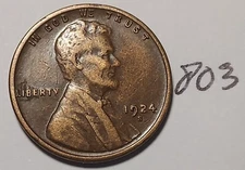 1924-S Lincoln Wheat Cent VF - XF   #803