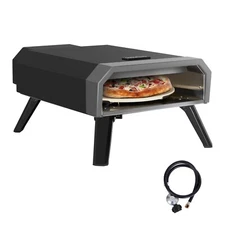 Royal Gourmet Portable Gas Pizza Oven with 13-Inch Pizza Stone/ Collapsible Legs