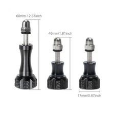 3 pcs Black CNC Aluminum Tool Thumb Knob Bolt Screw Set for GoPro Hero 10 9 8 7