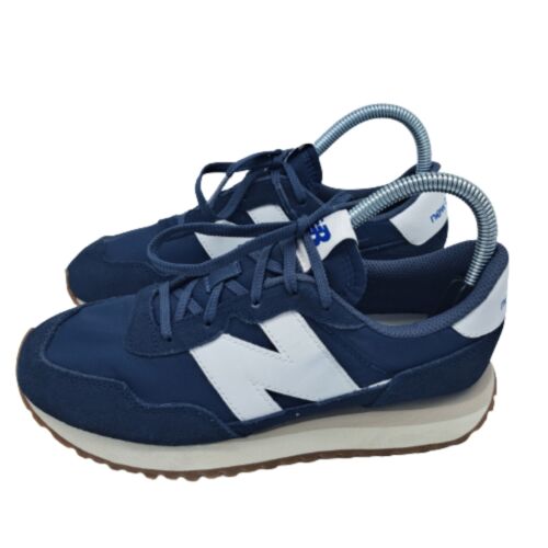 New Balance Mens Size 5 237 Sneakers Blue Suede Lace Up Low Top Athletic Casual - Afbeelding 1 van 8