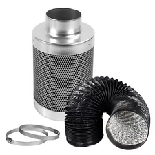 4-6in Carbon Filter & 10-25Ft Air Duct Pipe Hose Combo for Grow Tent Ventilation
