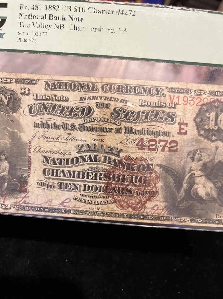 1882 $10 Brown Back The Valley National Bank Of CHAMBERSBURG PA CN #4272 - Image 2 of 4
