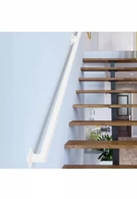 White Industrial Iron Hand Railing, Wall Support Handle 15” White