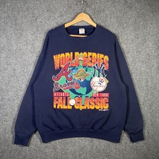 Vintage New York Yankees Sweatshirt Adult XL Navy 90s Baseball World Series 1996