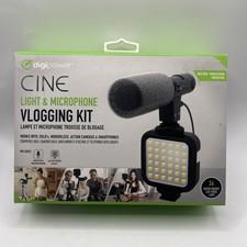 Digipower CINE Vlogging Kit   LED Light  Microphone 2pc Video Set Free Ship