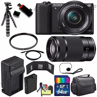 Sony Alpha a5000 Mirrorless Digital Camera with 16-50mm Lens Black