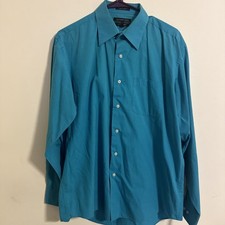 NEW Alexander Julian - Butn Dress Shirt - Mens 17 M Slv - Pokt Cotn