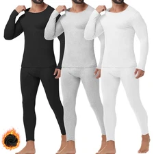 Men Long Johns Thermal Underwear Breathable Comfortable Base Layer Keep Warm Set