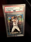 2024 Bowman Draft Chrome Konnor Griffin #BDC-22 Sky Blue Refractor (RC) PSA 8