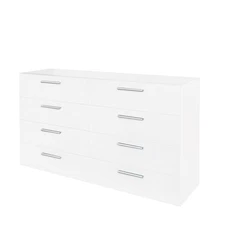 Double Dresser for Bedroom 8 Drawers Storage Clothes Organizer Large Capacity