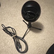 Blue Snowball USB Microphone Black USB Adjustable Stand/Mount Freestanding