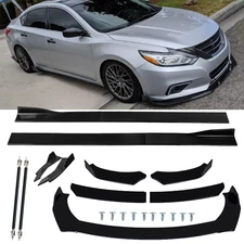 For Nissan Altima 2008-2020 Front Bumper Lip Spoiler Splitter Gloss Black Side S