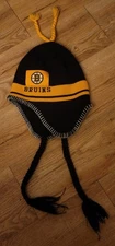 Boston Bruins NHL Old Time Sports Knit Beanie Winter Hat With Tassels New