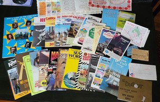 Vintage Lot travel brochures maps ephemera from 1970's Los Angeles Disneyland