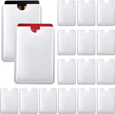 20PCS Silver RFID Blocking Sleeves, RFID Credit Card Holders, Identity Card Prot
