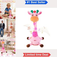 Dancing Giraffe Plush Toy Talking Repeats What You Say Glowing Musical