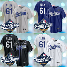 Men's Dodgers #61 Will Klein 2025 world series jersey all stitched