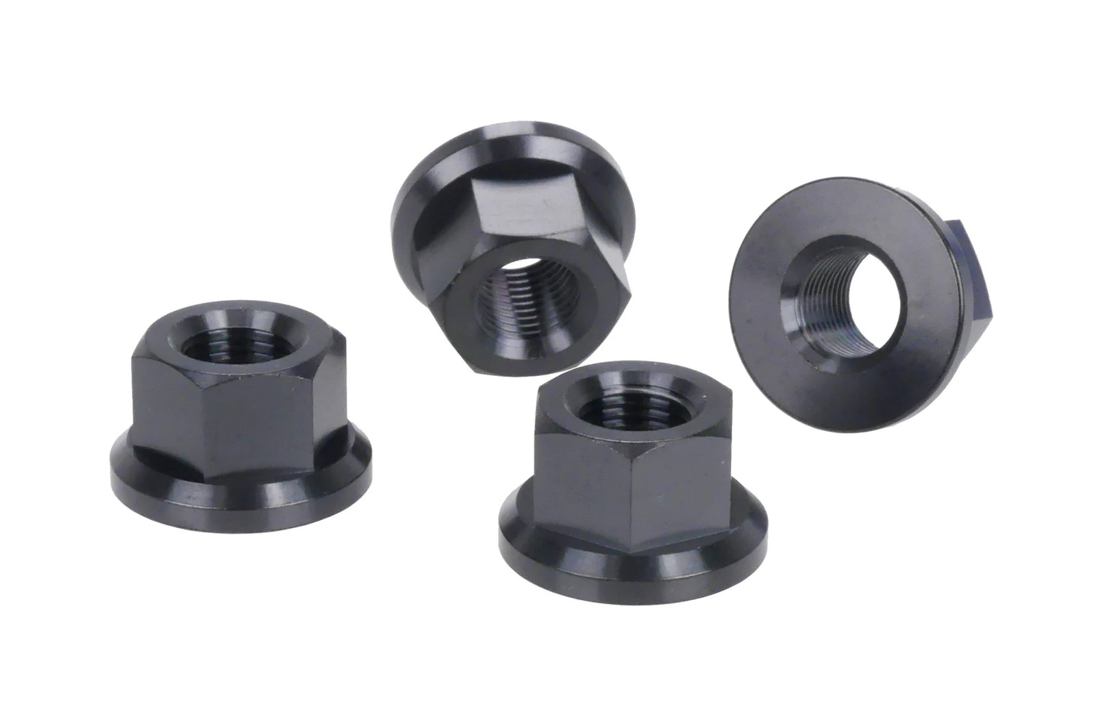 Ultralight Titanium BMX bicycle axle nut 3/8" X 26T - SET OF 4 - BLACK
