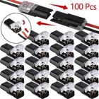50/100pcs H2 2Pin Plug-in Wire Connector Nylon Copper Quick Terminal Block