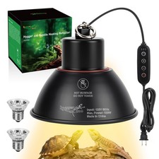 Reptile Heat Lamp Reptile Light Fixture 2Inch Shallow Dome with Dimmer and Cy...