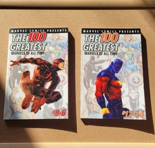 The 100 Greatest Marvels Of All Time TPB - 2 Book Lot - #9-6 + #17-14 Nice Gift!