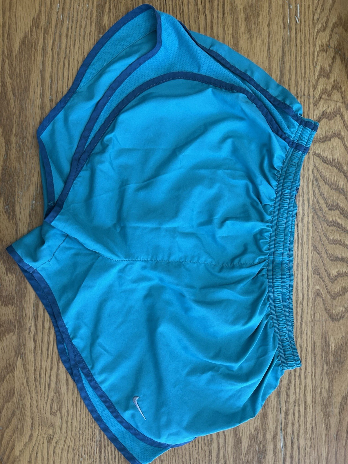 Nike Women's Dri-Fit Running Shorts Size Large, Blue, Pull-On, Lined