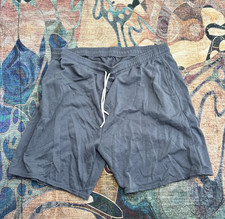 Mens Sweat Shorts Gray Athletic Gym Workout Lounge Elastic Waist Drawstring