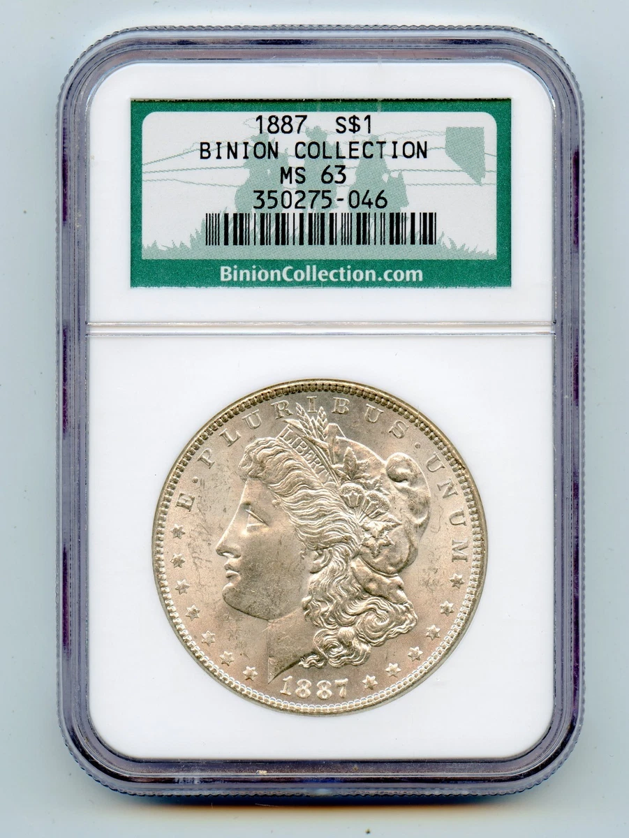 NGC Grade MS 63 1887 Year Morgan US Dollars (1878-1921) for sale