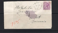 VICTORIA  1904 COVER BARRED NUMERAL 165 RYE TO HOBART