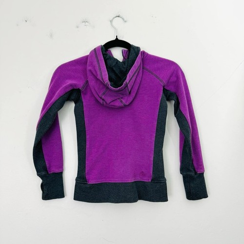 Purple and Gray Full-Zip Athletic Hoodie kids Size 7 - Picture 2 of 8