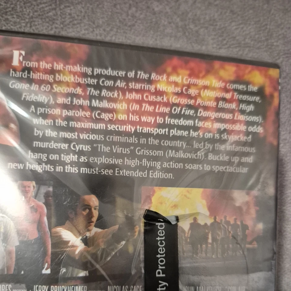 CON AIR DVD extended edition NEW SEALED Nicolas cage 18+ john cusack Region 2 - Image 4 of 4