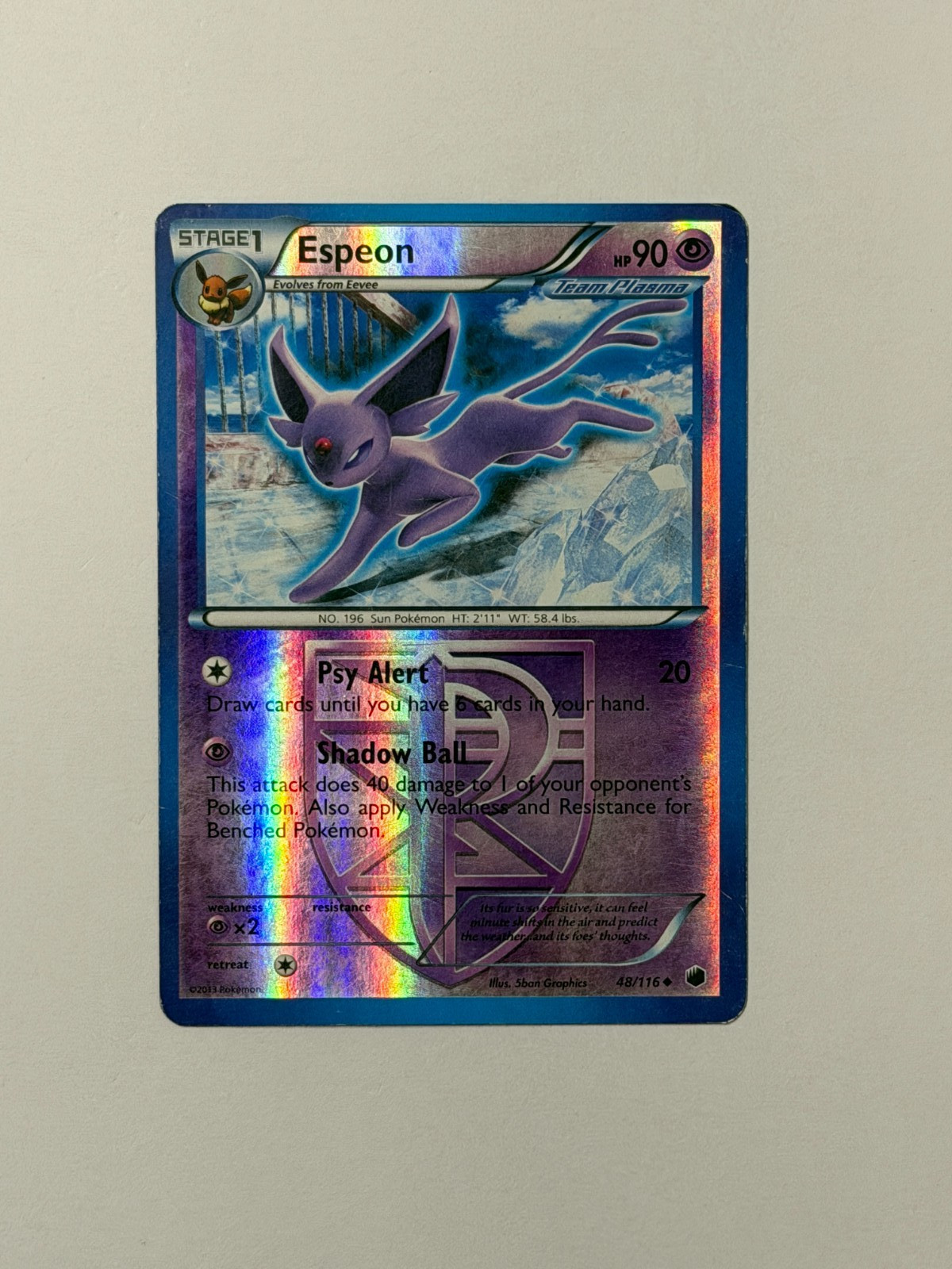 Espeon (Team Plasma) 48/116 Plasma Freeze Reverse Holo LP