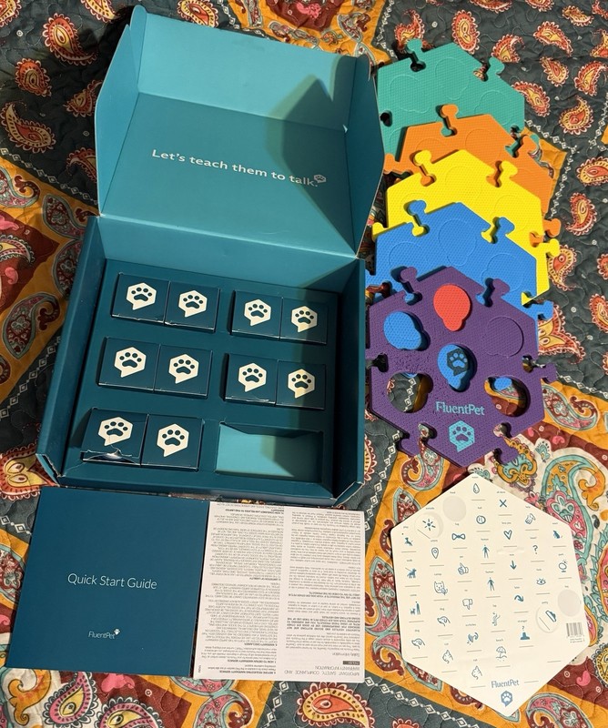 Fluent Pet Basic Vocab w/4 Hex Tiles + 10 Sound Buttons w/Instructions & Box Wow
