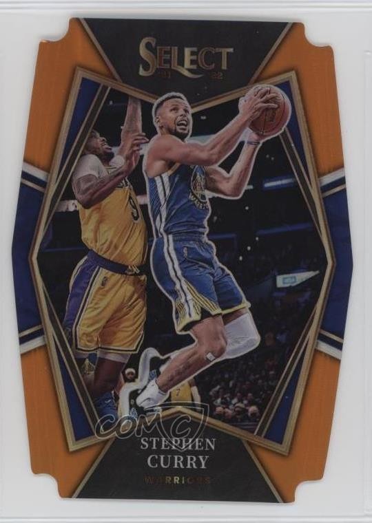 2021-22 Panini Select Premier Level Orange Prizm Die-Cut 34/65 Stephen Curry hs9