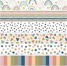 Boho Bulletin Border Classroom Board Stickers Colorful Clear