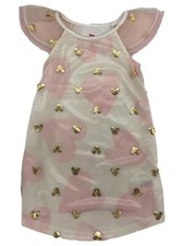 Disney Toddler Girls Silky Pink Heart Minnie Mouse Nightgown Night Gown