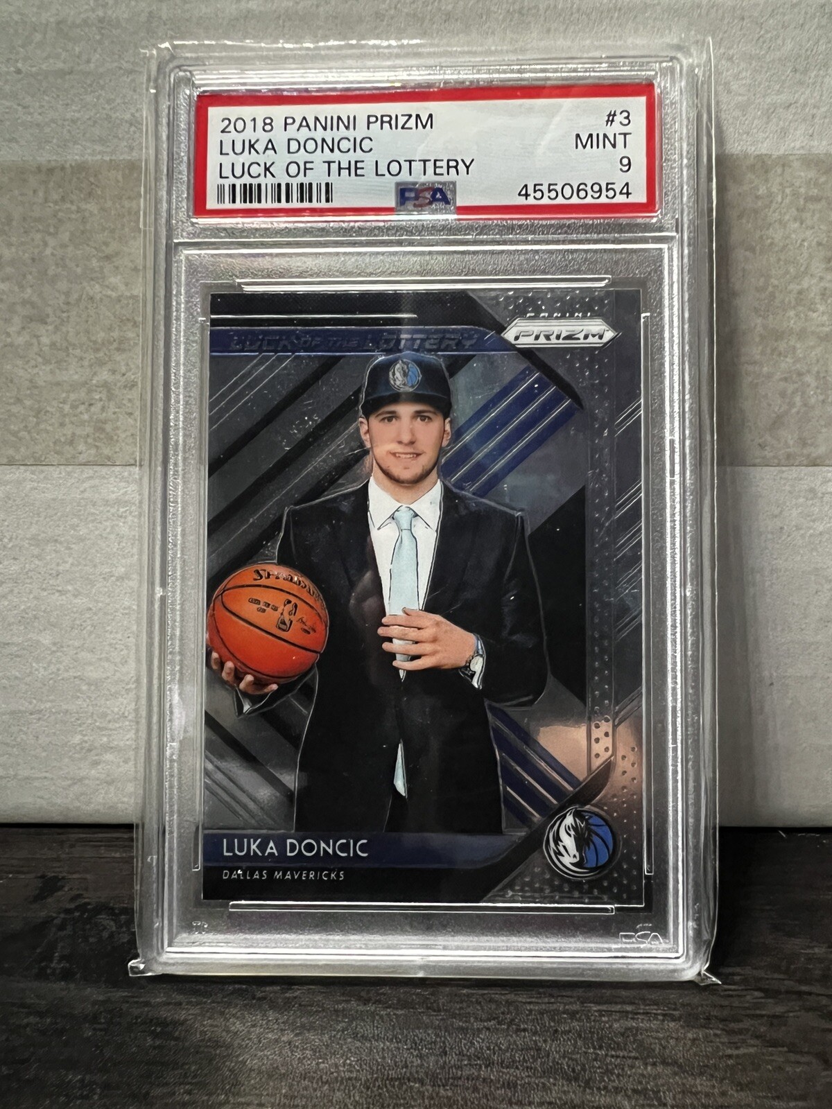 2018-19 Panini Prizm Luka Doncic Luck of the Lottery RC #3 PSA 9 Mint Mavericks