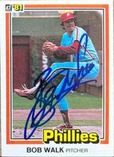 Bob Walk Autographed 1981 Donruss #393