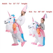 Adult Kids' Unicorn Costume Inflatable Suit Halloween Cosplay Fantasy Costumes