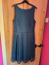 Lorraine For JD Williams teal crochet lined shift dress UK Size 12 BNWT