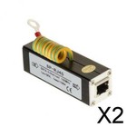2X Adattatore di rete RJ45 Convertitore scaricatore di sovratensioni LAN