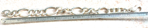 Vintage Italian 925 Sterling Silver Solid Bracelet 7.5” Marked 1756 AR – Arezz - Picture 5 of 9