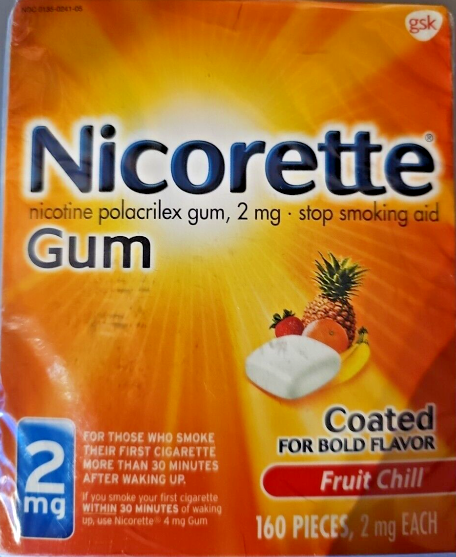 Nicorette Gum 2mg Fruit Chill, 160 Pieces, (Read Description) eBay