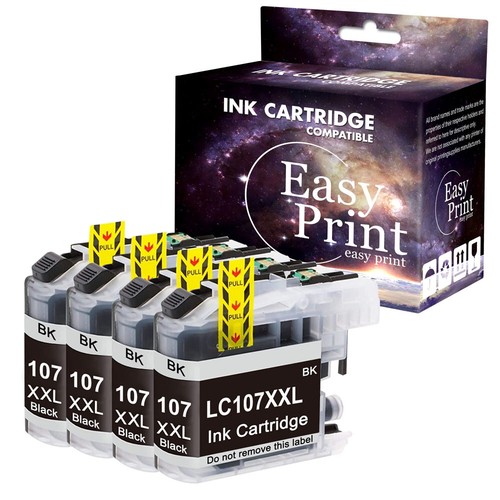 4PK Black LC107 Ink fits Brother MFCJ4310DW MFCJ4410DW J4510DW J4610DW J4710DW eBay