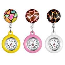 Silicone Nurse Watch FOB Brooch Lapel Clip On Quartz Watch for Doctor Women Gift