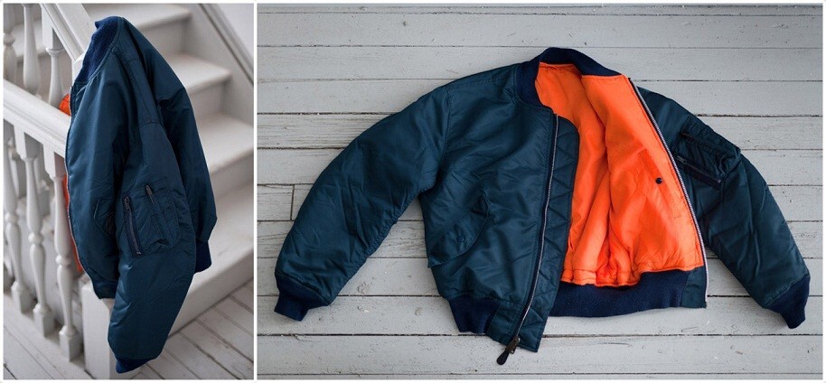 Giubbino Pilota Bomber Aeronautica Militare Mod. MA1 Pilota Nero Interno Arancio - Foto 10