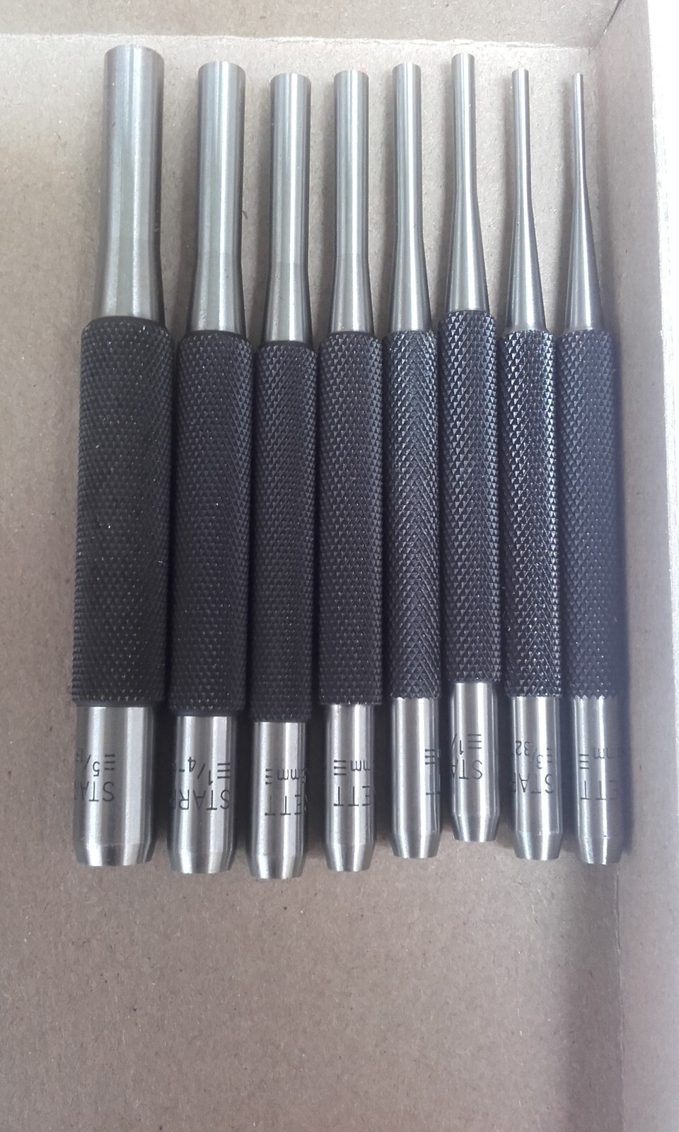 Starrett S565 Drive Pin Punch Set 8 pce Imperial Sizes 1/16 to 5/16