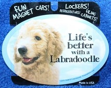 Fun Magnet Life's Better With A Labradoodle Prismatix Made in USA New