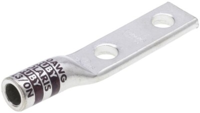 Polaris AL3/0N, 3/0 AWG, 1/2'' Stud, Aluminum, 2-Hole, Compression Lug, 1 pc